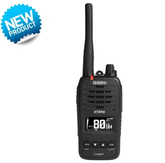 UNIDEN XTRAK 50 5 WATT WATERPROOF SMART UHF HANDHELD RADIO
